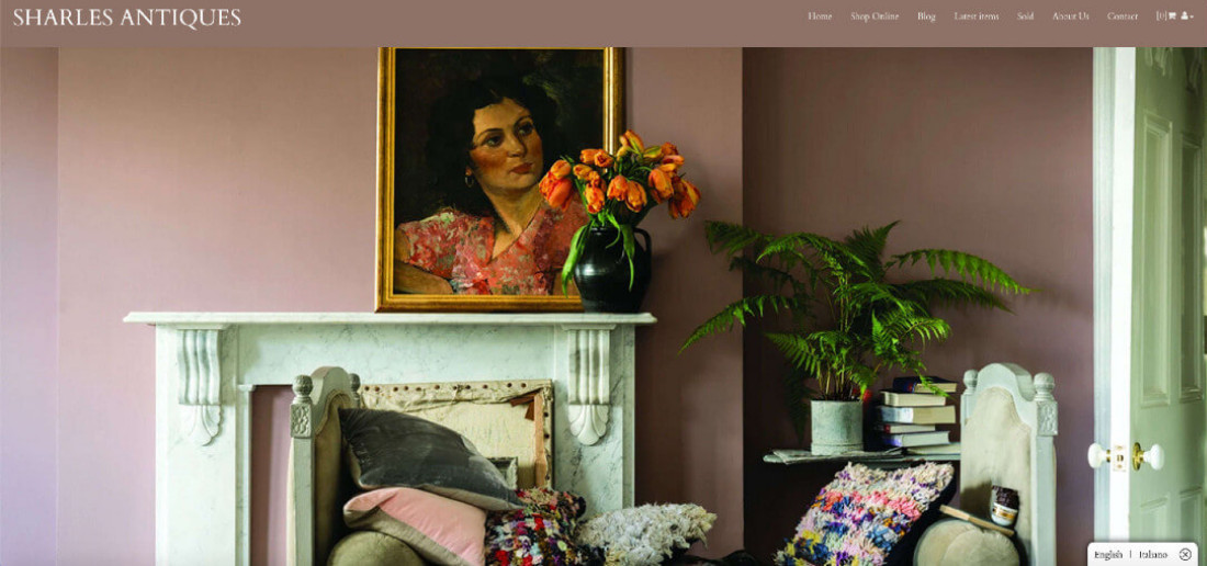 Antiques web design colour schemes farrow and ball sulking room pink