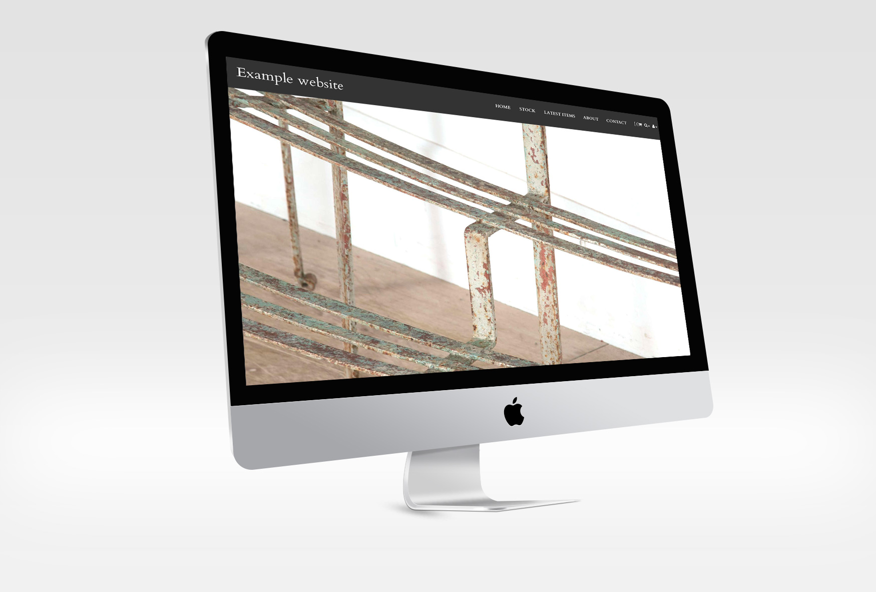 Carsington home page on an iMac
