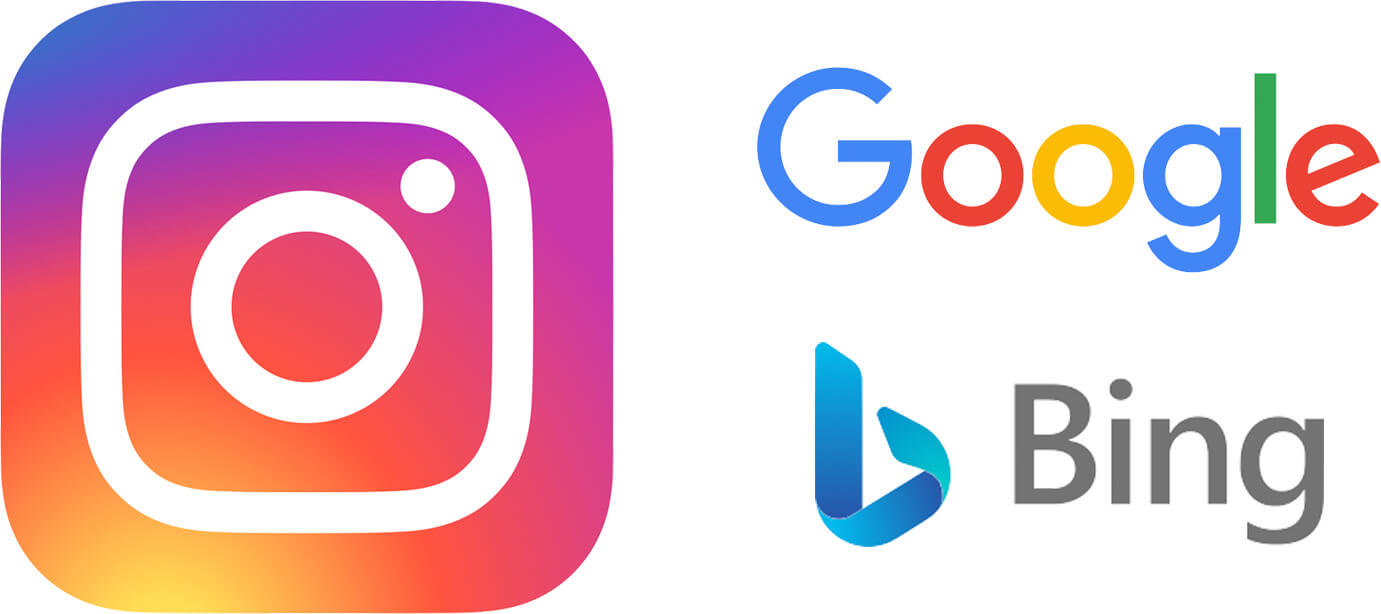 Instagram, Google & Bing