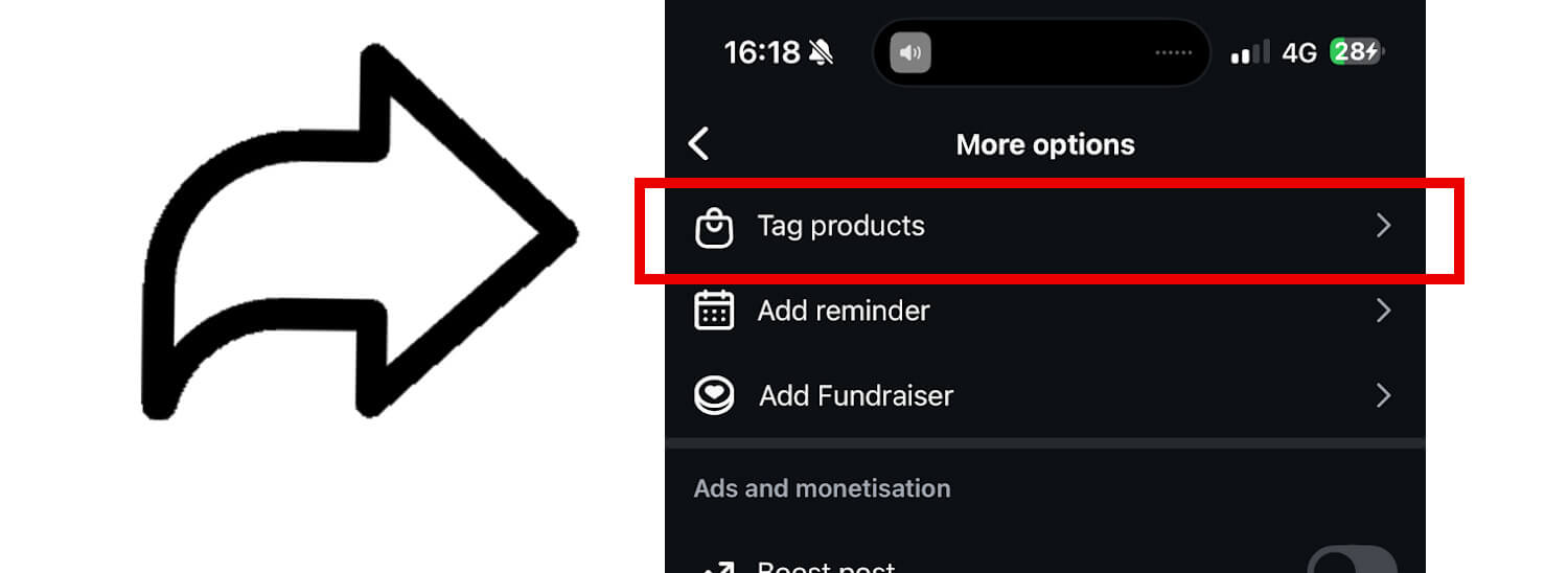 Instagram tag products