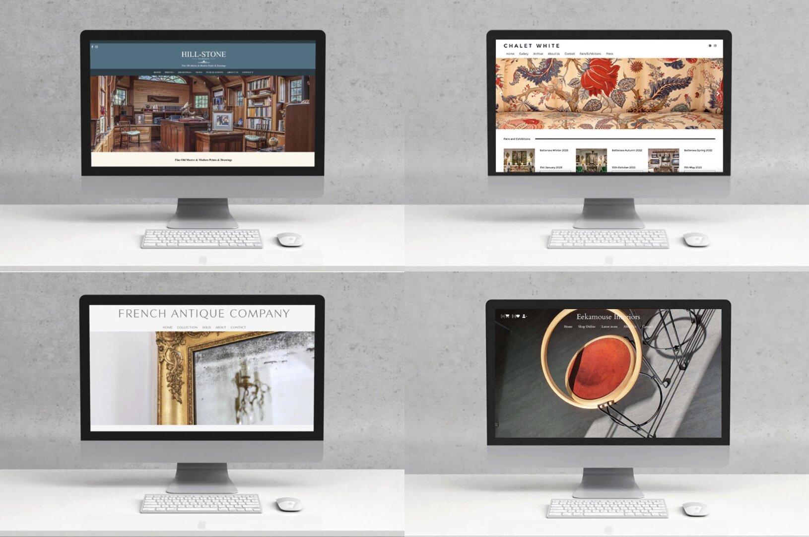 antiques web design portfolio