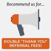 Double thank you payment for referring us to someone you know!